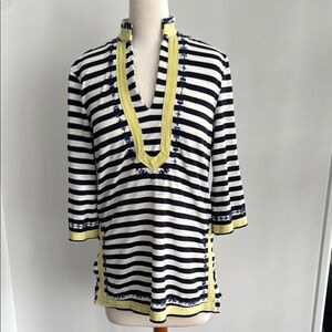 Striped Tunic with Yellow Accents